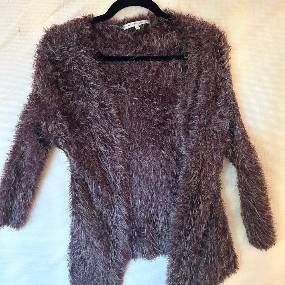 Soft fur cardigan! Search For Sanity fuzzy mohair open cardigan. Never worn